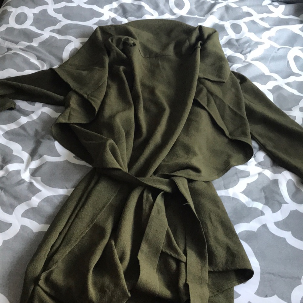 Green cardigan